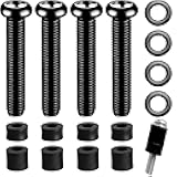 M8 Screws for Samsung TV M8x45mm, Pitch 1.25mm TV Mounting Bolts Screws with 25mm Long Spacers Work with Samsung 42“ 50