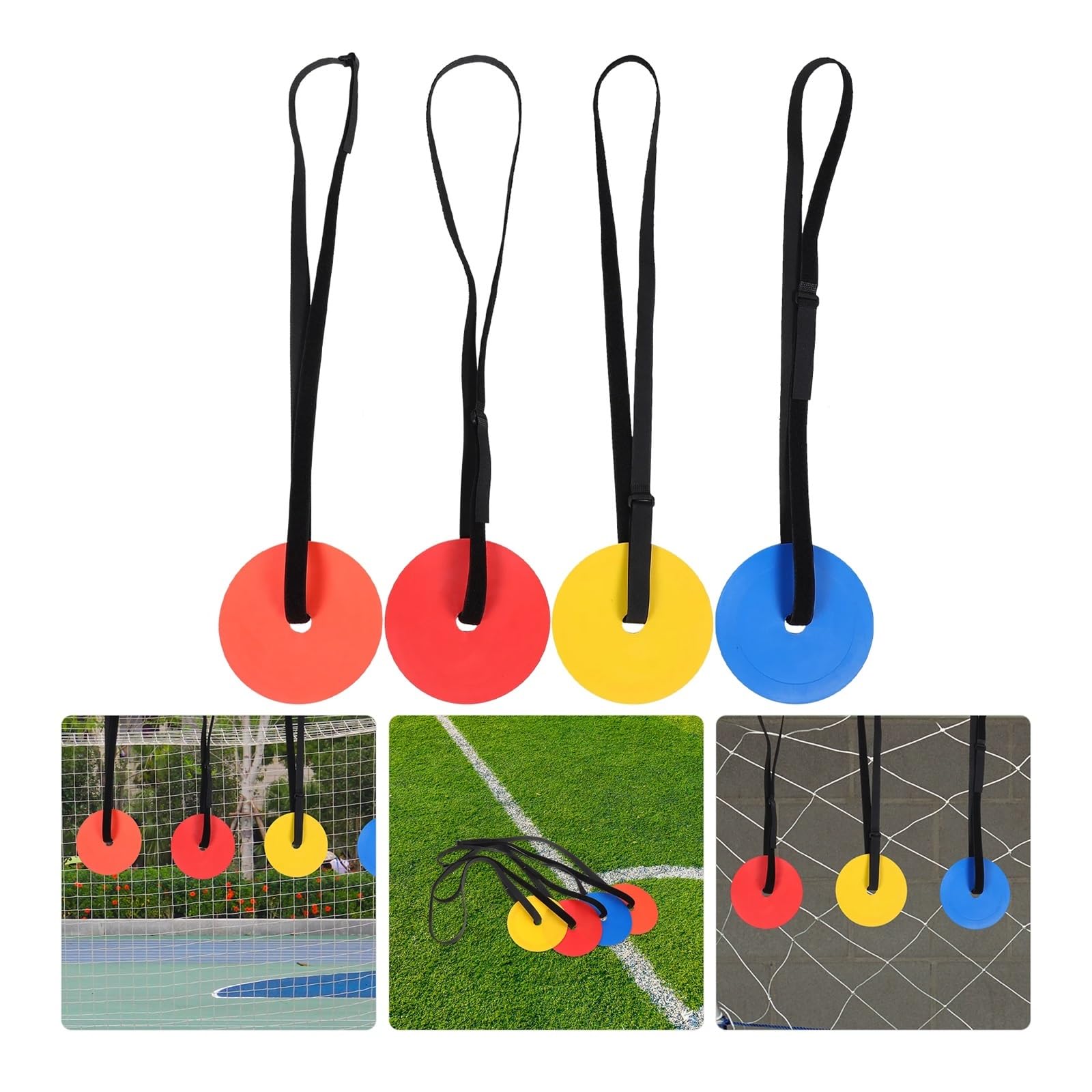 Set di 4 dischi bersaglio for tiro a segno da calcio, attrezzatura for allenamento , ausili for abilità, reti for bersagli e pratica Dischi bersaglio per porte di calcio