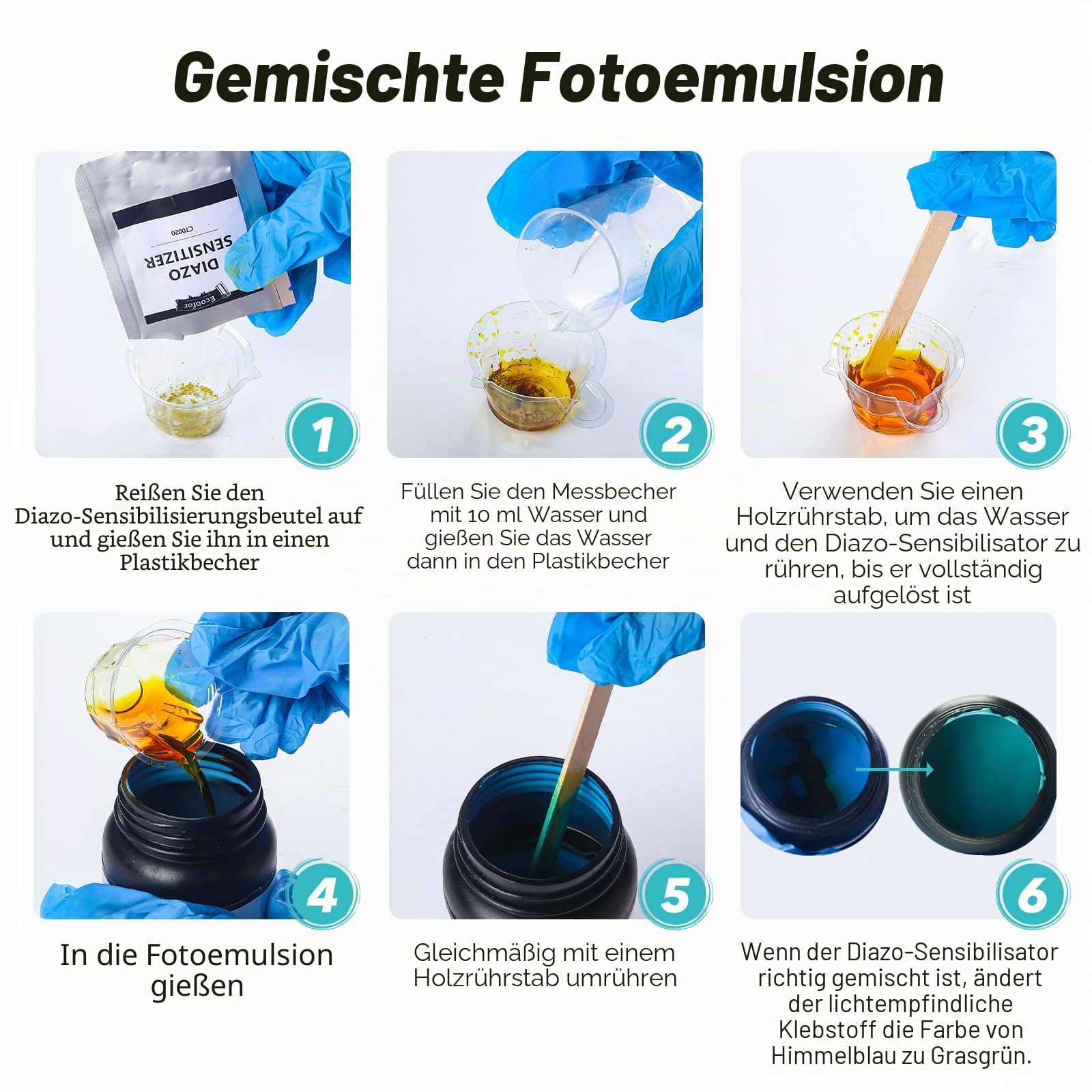 Ecoofor 49-teiliges All-in-One-Siebdruck-Set mit Holz-Siebdruckrahmen in 3 Größen, 6 Farben Siebdruckfarbe, 10 A4-Tintenstrahl-Transparenzfolien