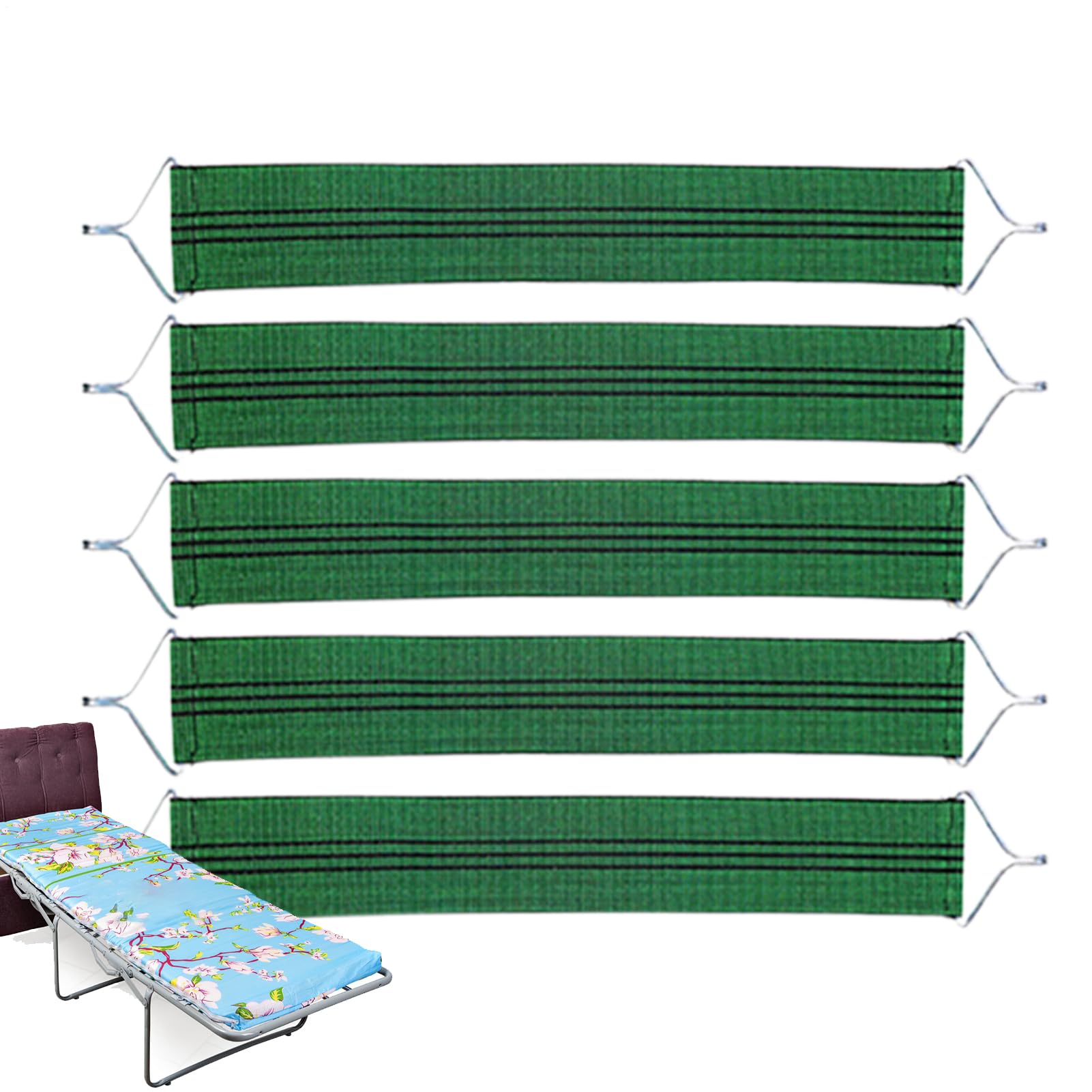 Set di 5 cinghie reclinabili in tessuto di ricambio per poltrone da salotto rinforzate, resistenti cinghie elastiche per esterni, patio, spiaggia, giardino, prato