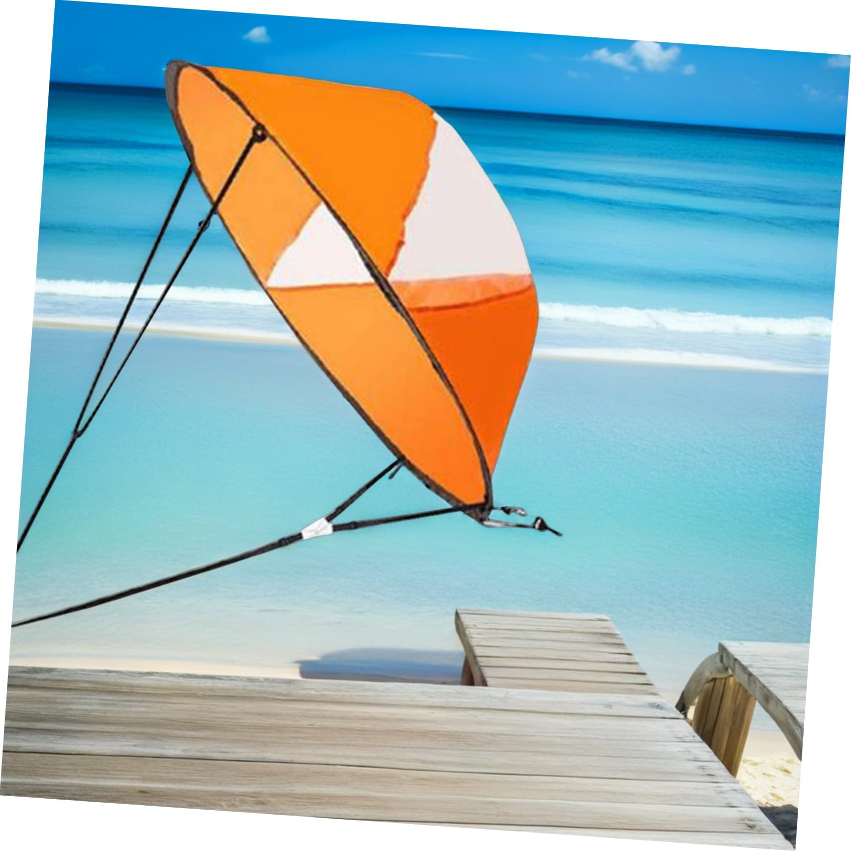Gatuida Sail de Viento para Kayak Plegable de PVC con Clips, Fácil de Usar y Montar, Adecuado para Canoa Inflable y Navegación Recreativa Portátil