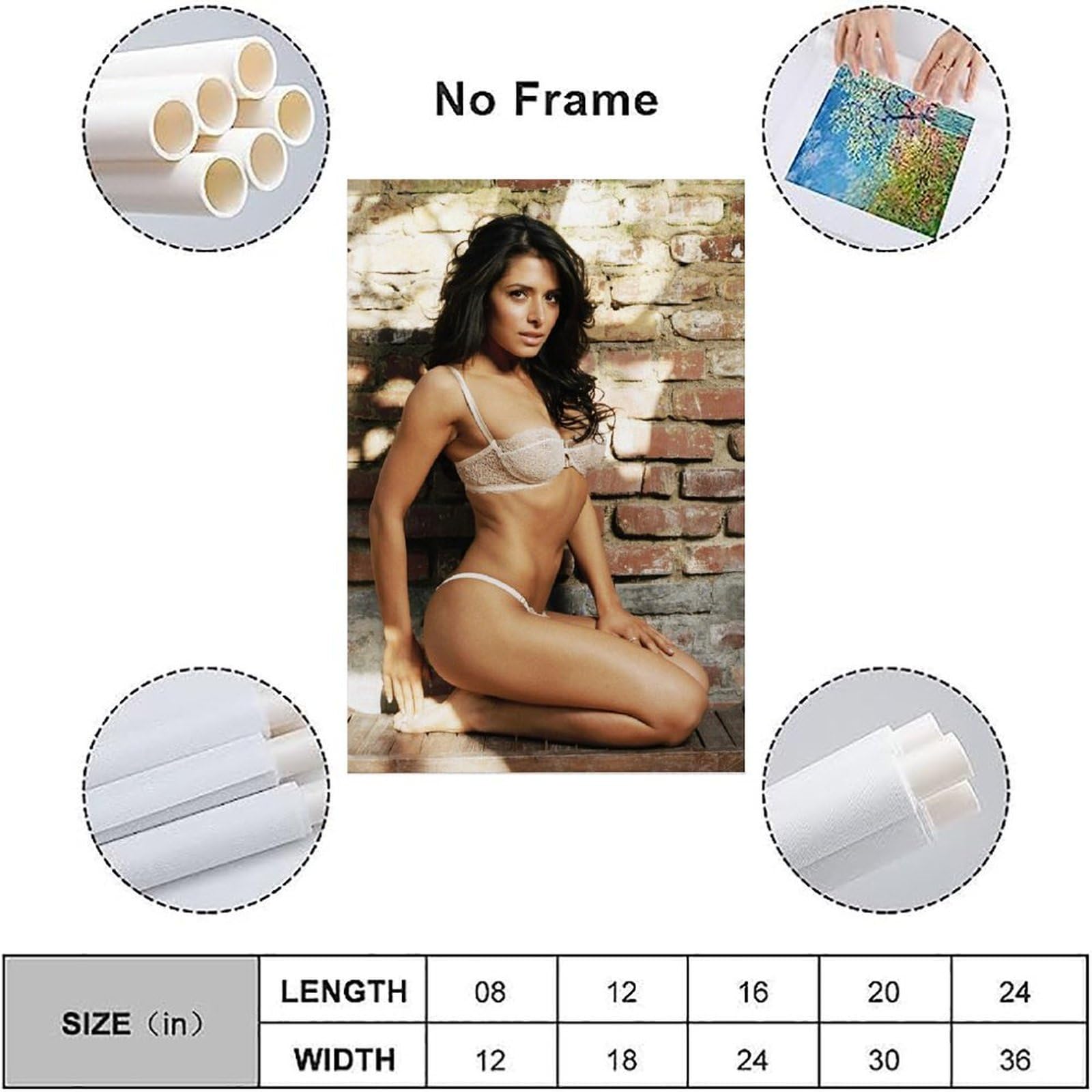 Sarah Shahi Sexy Hot Star Poster Wall Art Scroll Canvas Painting