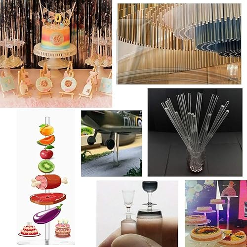 Miniatura 5 de Bettomshin 3 varillas de polioximetileno POM, 0.472in, diámetro externo, 3.3ft, longitud de 3,28 pies, redondas, de plástico, redondas, color azul