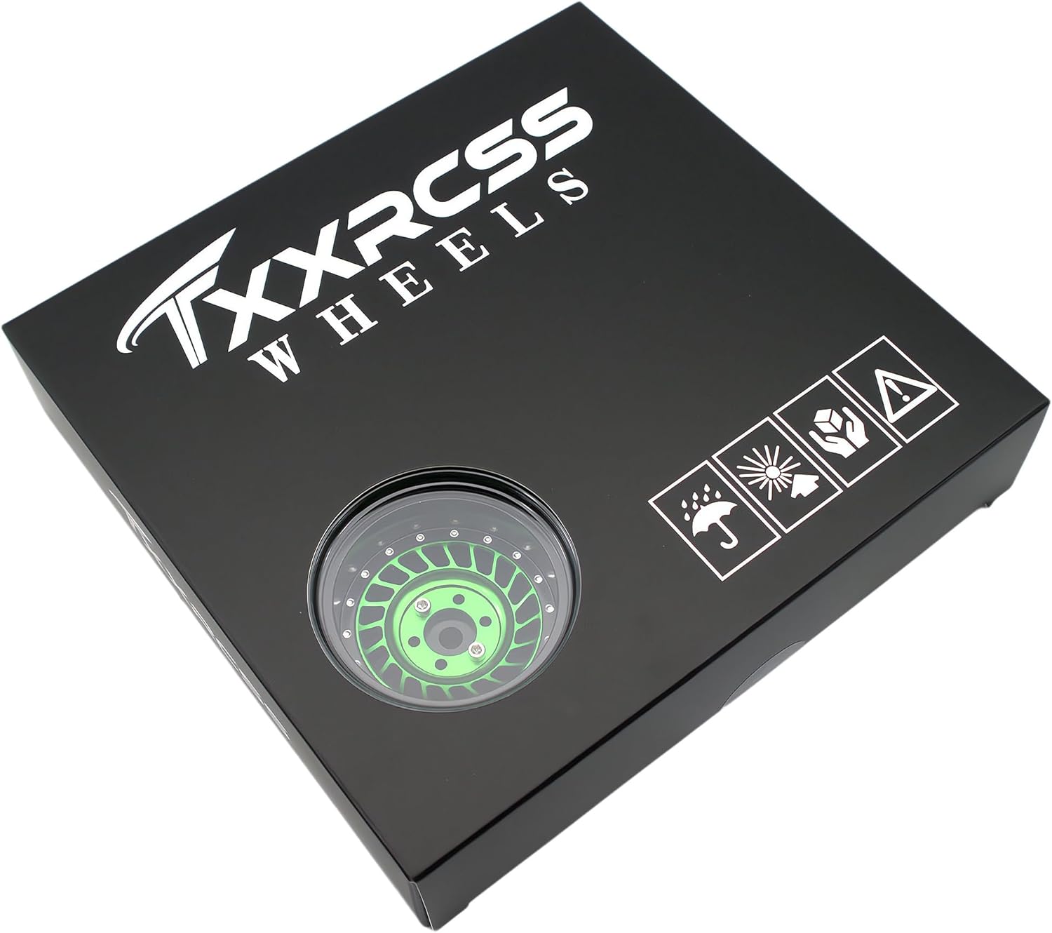 Super Heavy Rc 1.9 Beadlock Wheels Negative Offsets 10mm Rims Hex 12mm 1.9 Wheel for TRX4 TRX6 SCX10 Gen8 1/10 RC Crawler Remote Control Car Upgrades Accessories 4pcs (Green) XX1907