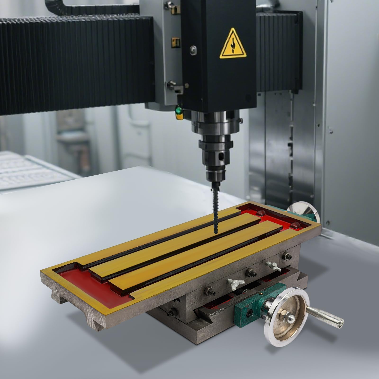 Fresadora de mesa en cruz XY, 2 ejes, soporte ajustable para taladrar y fresar, mesa de coordenadas, mesa de taladrado multifunción, soporte de mesa de fresado, 230 mm x 110 mm