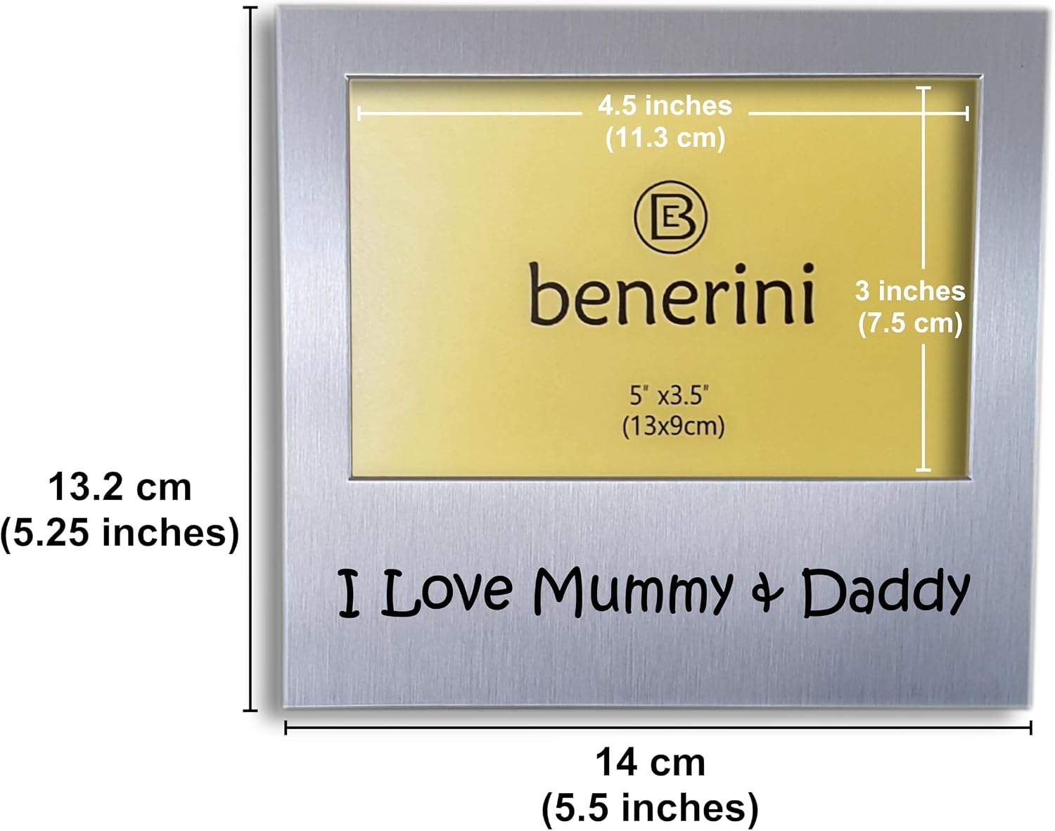I Love Mummy & Daddy Photo Frame - New Mummy & Daddy Gifts - Mum Dad Gift Idea - Birthday Present for Parents To Be Mum Dad Picture Keepsake - 5 x 3.5 inch