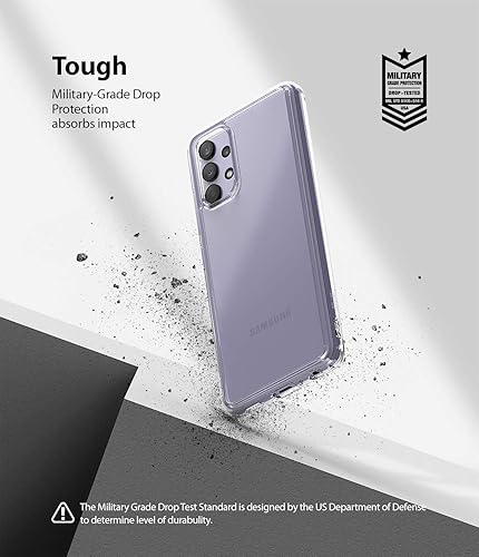 Miniatura 7 de Ringke Fusion - Funda compatible con Samsung Galaxy A32 4G, parte trasera de policarbonato transparente, a prueba de golpes, suave, flexible, TPU