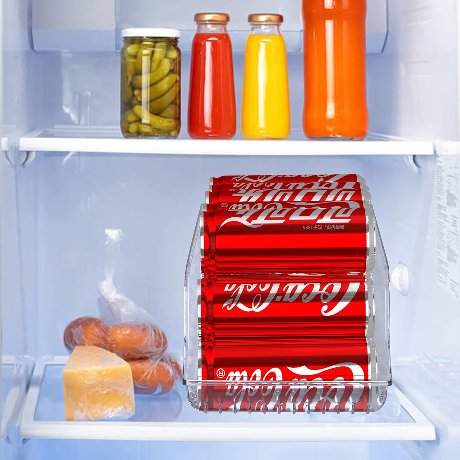 Atopov Set of 2 Refrigerator Organizer Bins Fridge Organizer Freezer Pantry Organization and Storage, Beverage, Canned Food Container Bin for Refrigerator (2): Home & Kitchen