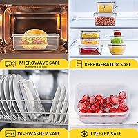 Vista 6 de Juego de 34 recipientes de almacenamiento de alimentos con tapas herméticas (17 tapas y 17 recipientes), contenedor de plástico sin BPA