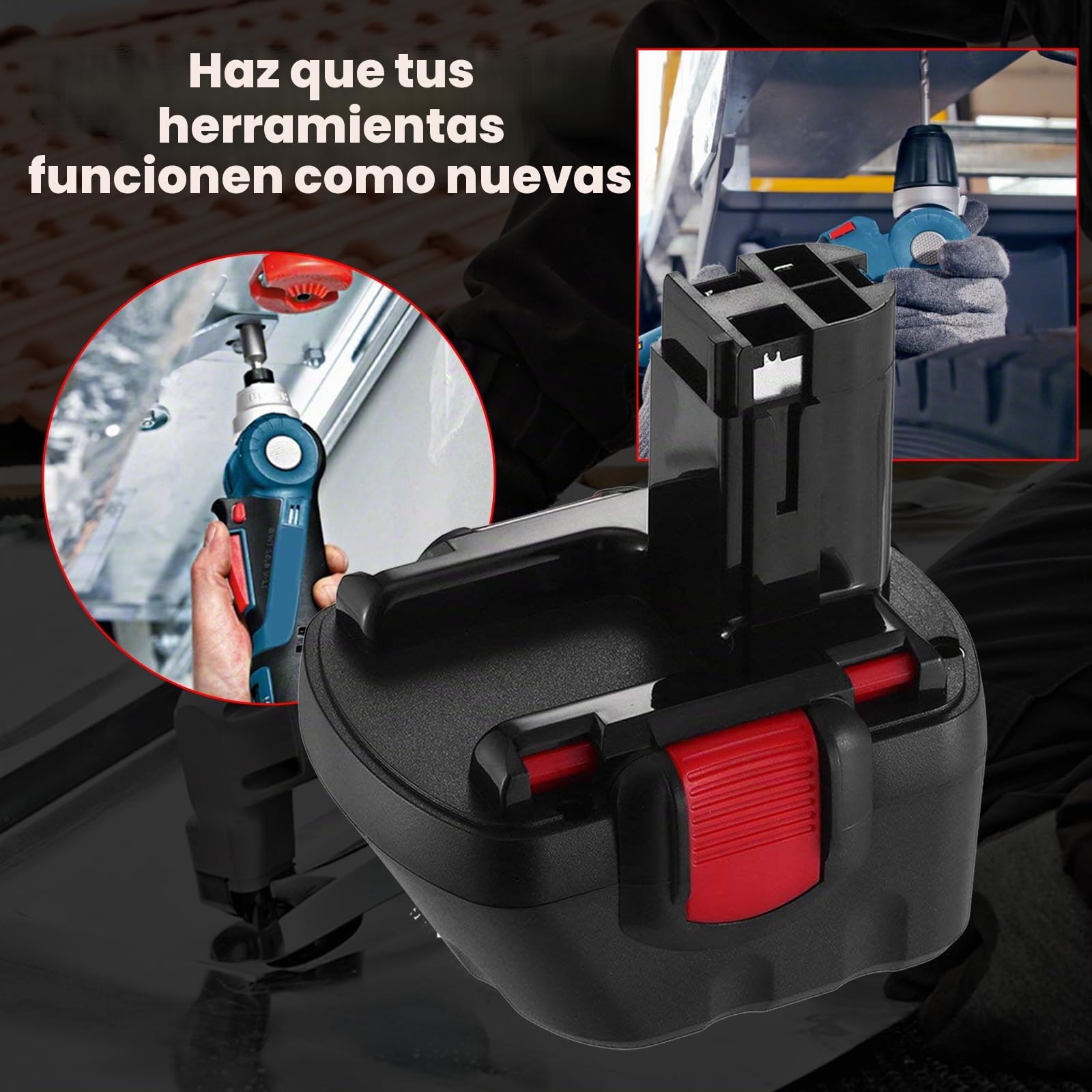 2X NI-MH de Repuesto para Bosch Bateria 12V 3.6Ah BAT043 BAT045 BAT120 BAT139 2607335542 2607335526 2607335526 2607335274 2607335709 GSR 12-2 12VE-2 PSR 12 GSB 12VE-2 22612 23612 32612