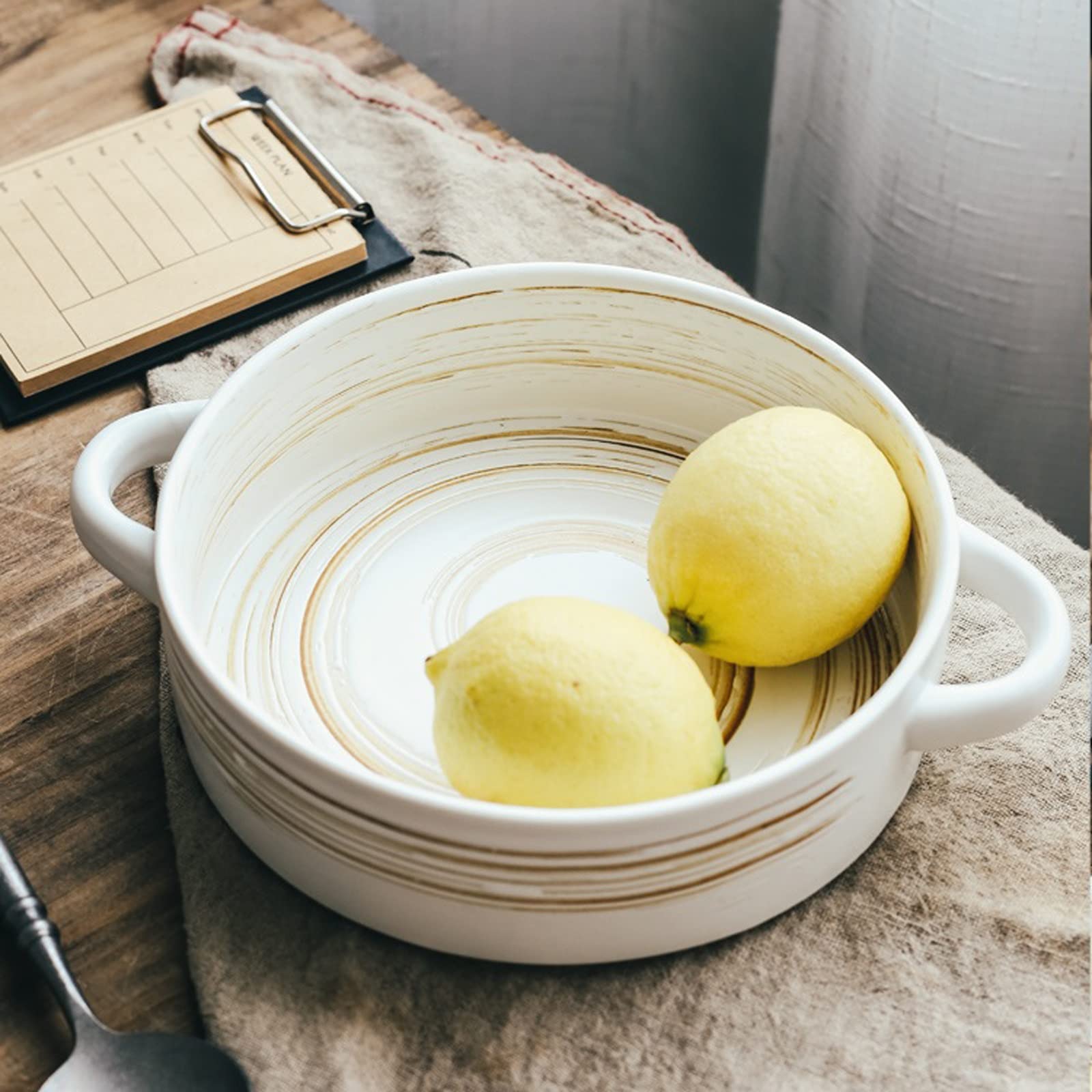 Ceramiczne formy do zapiekanek, ceramiczne, podwójne ucho, miska śniadaniowa, salaterka, gospodarstwo domowe, naczynia, sery, do pieczenia lasagne, tiramisu i zapiekanek (B)