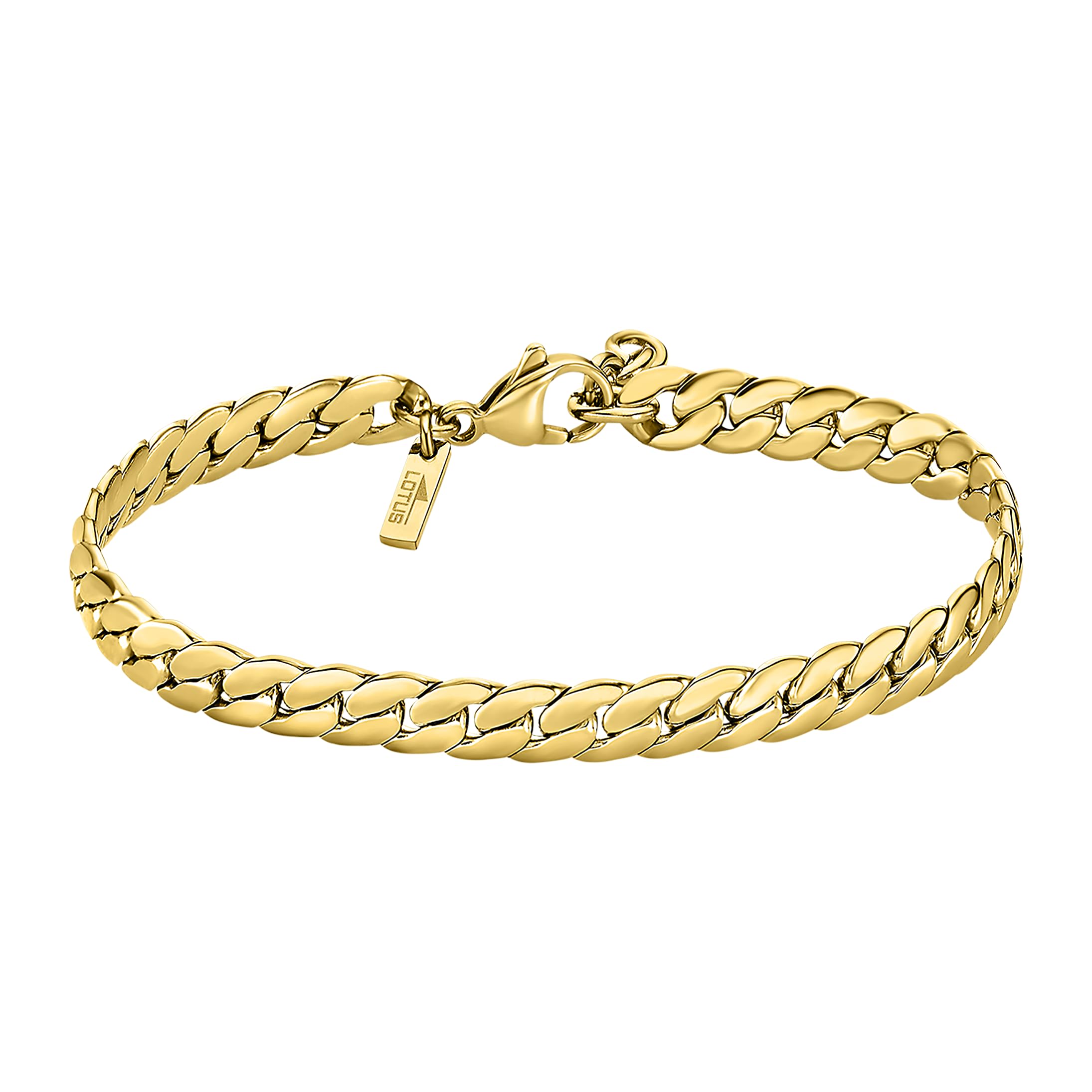 LOTUS STYLE LOTUS STYLE Pulsera Hombre Acero Inoxidable 316L Brazalete de Diseño Sofisticado, Confortable y Resistente al Agua - Pulseras Hombre - Plateada 210.00 mm LS2210-2 - Ideal para Regalo