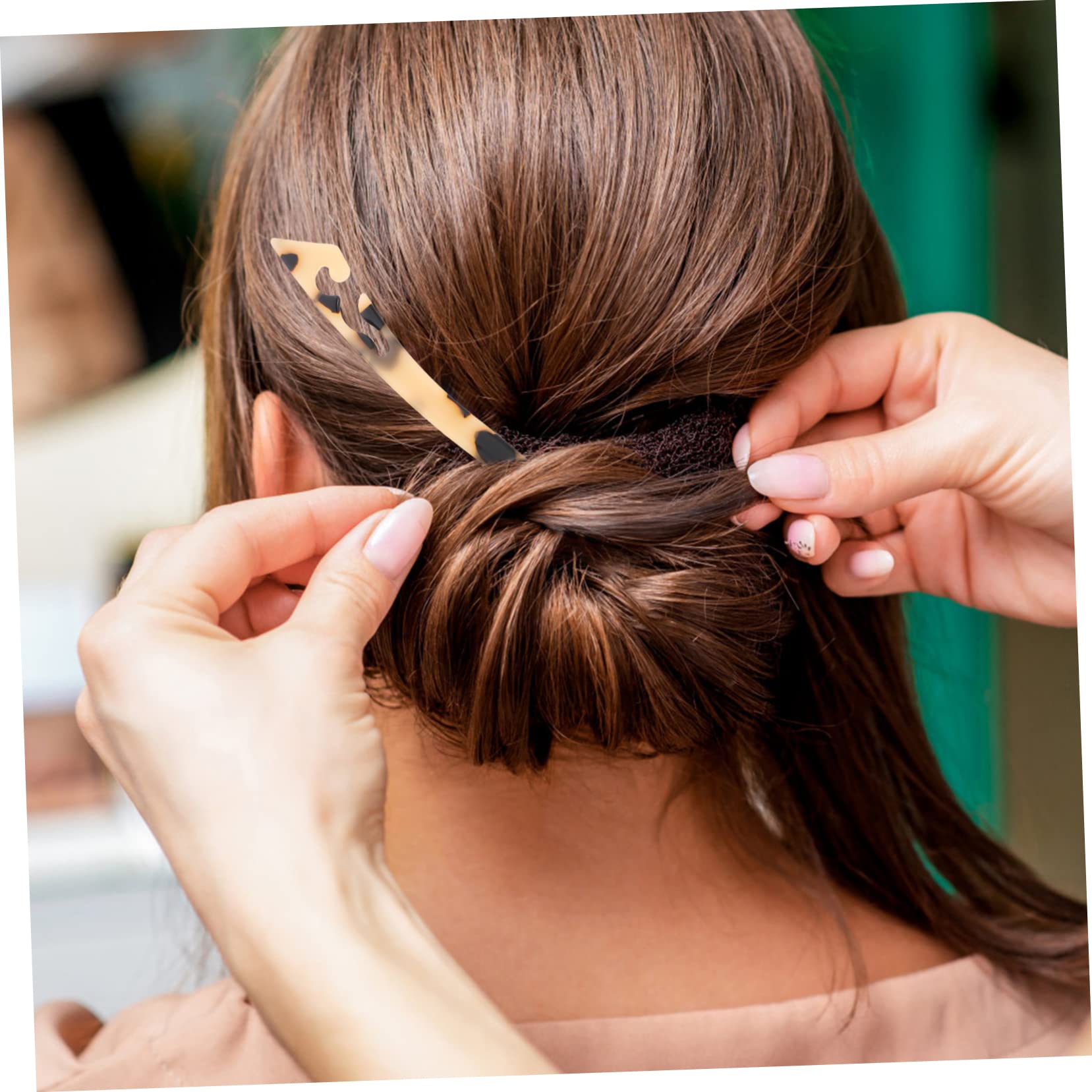 FOMIYES 3er-sets Haarstab Im Chinesischen Stil Acetat-blatt Haarnadelstab Für Dutt Lockiges Haar-accessoire Elegant Und Stark 4 Stück * 3