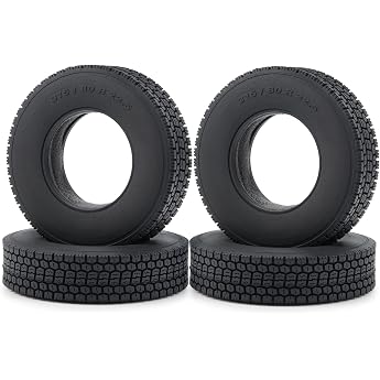 AXspeed Set of 4 22 mm RC Wheel Tyres for 1/14 Tamiya Trailer Tractor Truck Upgrade Parts