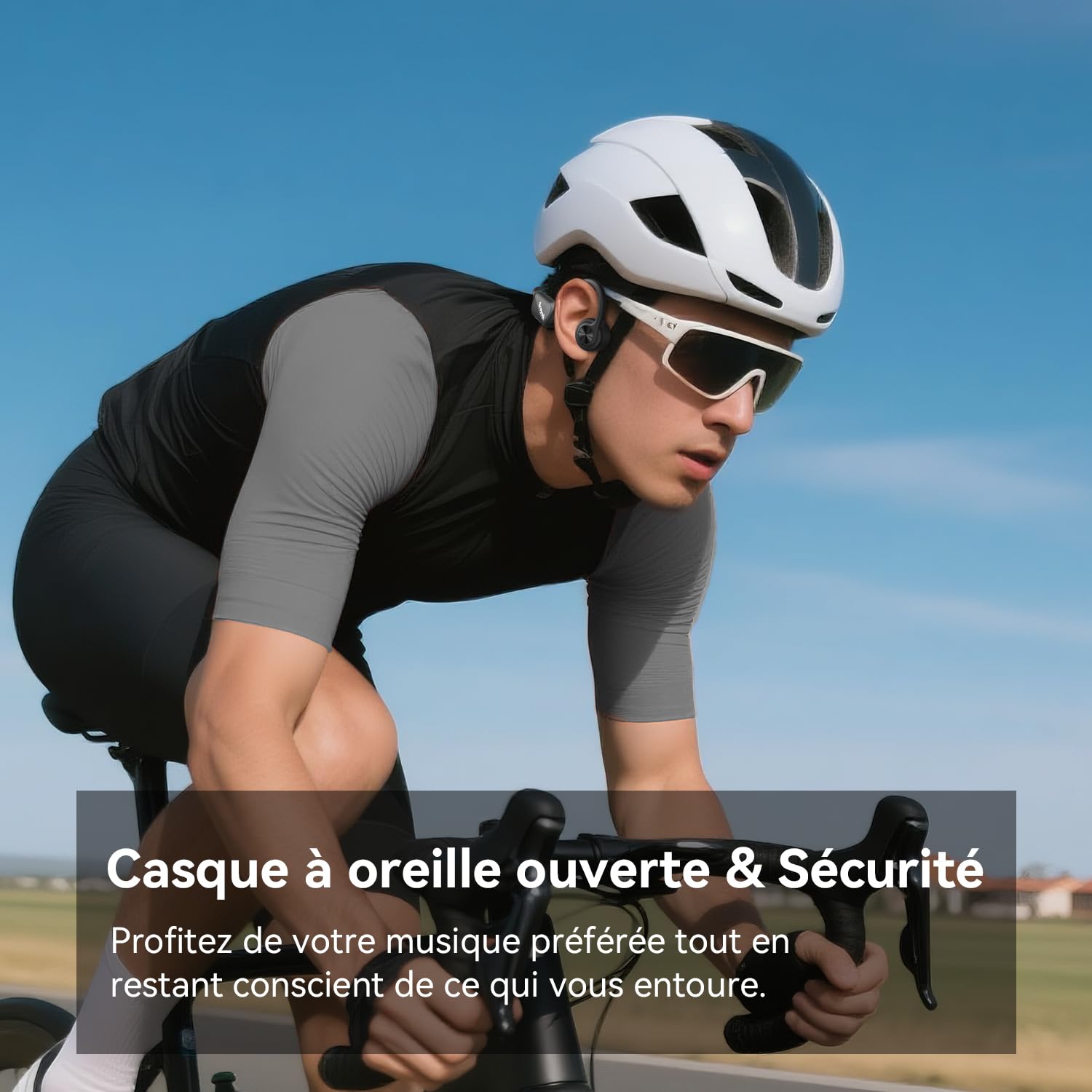 Casque de Conduction Osseuse IP68 Étanche pour Natation, Bluetooth 5.4 & Lecteur MP3 avec Mémoire 32 Go, Conception Open-Ear Confortable pour Natation, Course et Sport