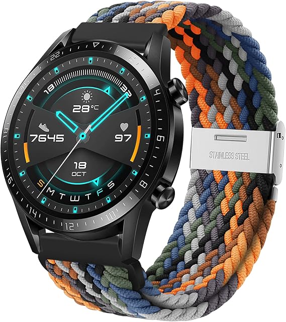 Hatolove 22mm Watch Strap for Huawei Watch GT2, Huawei Watch GT2 Pro, Huawei Watch GT, Huawei Watch 3, Huawei Watch 3 Pro, Huawei Watch GT2e, Galaxy Watch 3 45mm, Galaxy Watch 46mm, Gear S3 Frontier