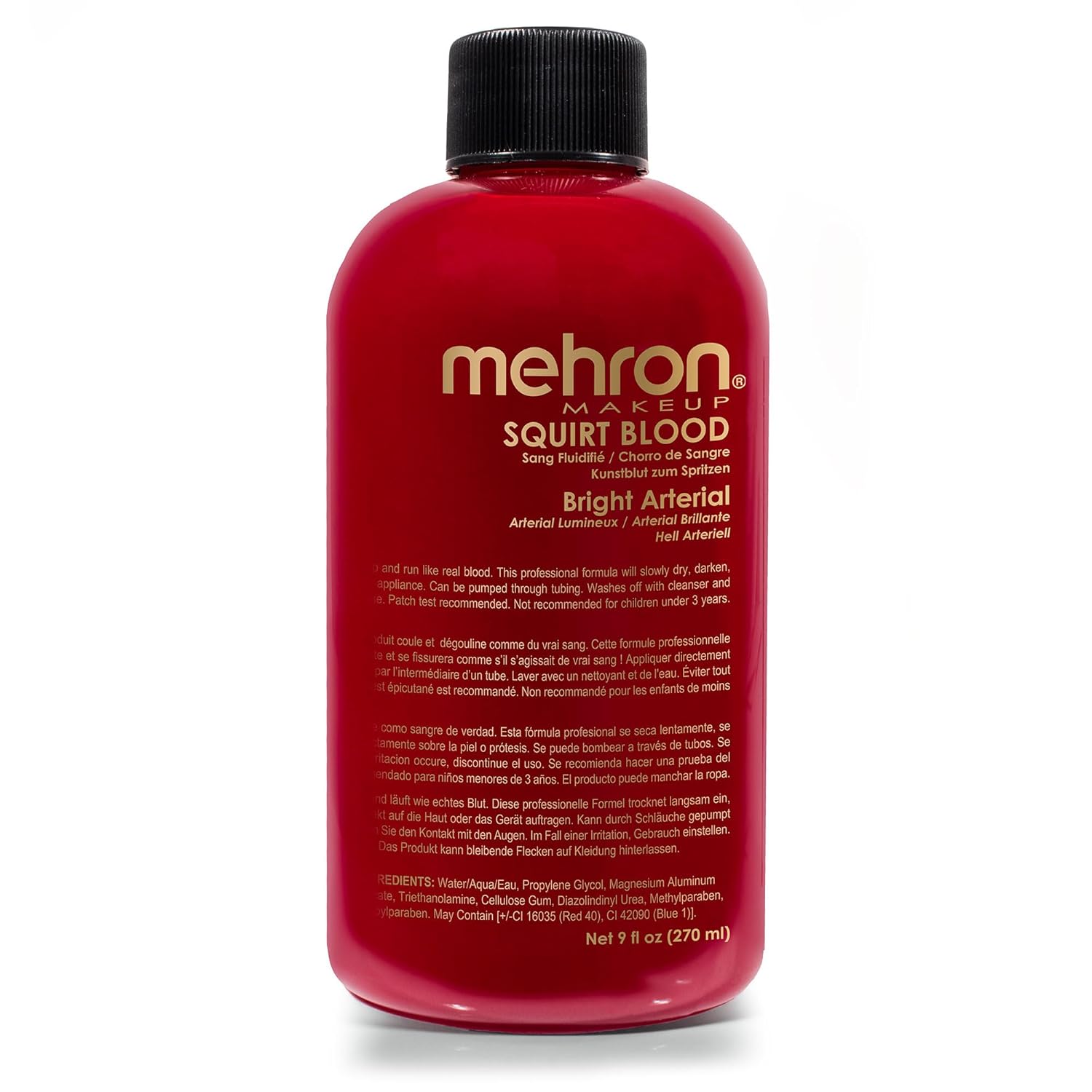 Mehron Makeup Squirt Blood Realistic Fake Blood For Halloween Made in the USA Washable Special FX Stage Screen