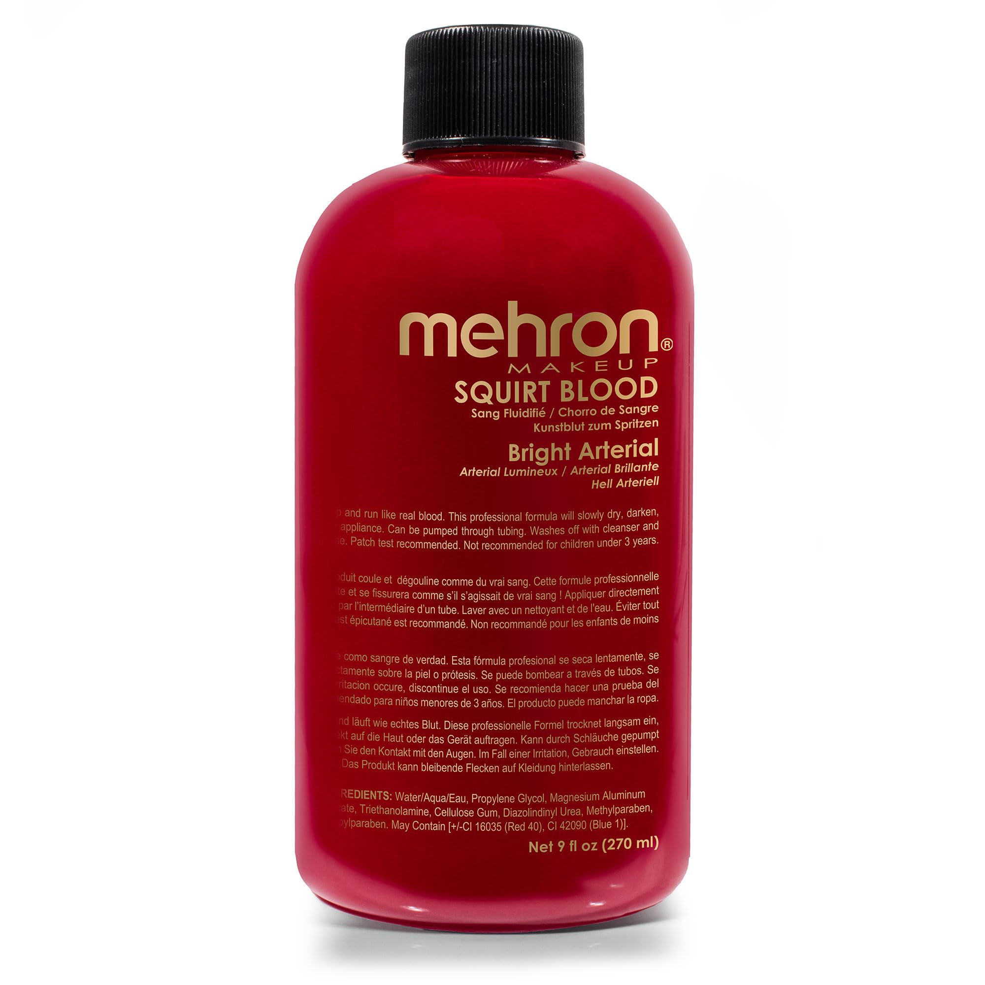Mehron Makeup Squirt Blood Realistic Fake Blood For Halloween Made in the USA Washable Special FX Stage Screen