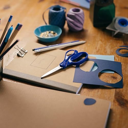 Miniatura 8 de Fiskars Tijeras para estudiantes, color azul (7 pulgadas)