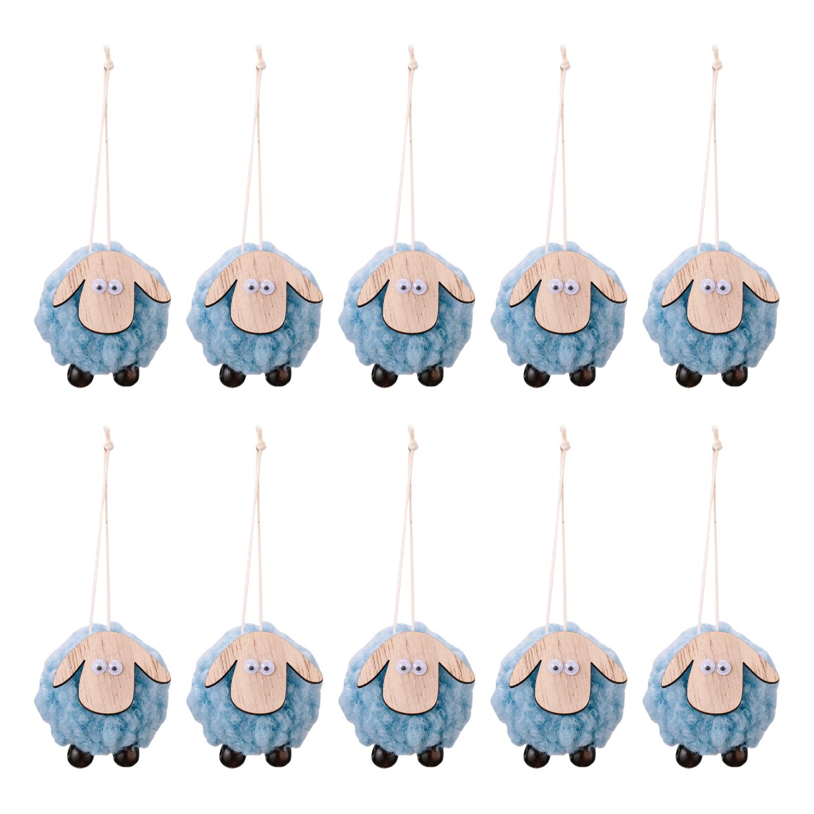 Of 10 Soft Felt Sheep Christmas Tree Decorations Felt Sheep Hanging for Christmas Tree Ornamentation and Gift Festival Embellishments