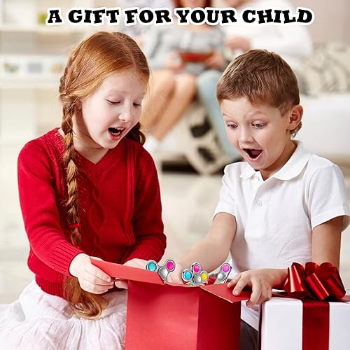 Miniatura 22 de FIGROL Paquete de 3 juguetes giratorios para ansiedad con burbujas para presionar, juguete giratorio de mano de plástico con aspecto de metal