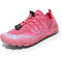 NORTIV 8 Boys Girls Water Shoes Kids Quick Dry Barefoot River Pool Swim Beach Outdoor Training Walking ShoesToddler/Little Kid/Big Kid,Size 5 Big Kid,Pink/Blue,SNWS232K