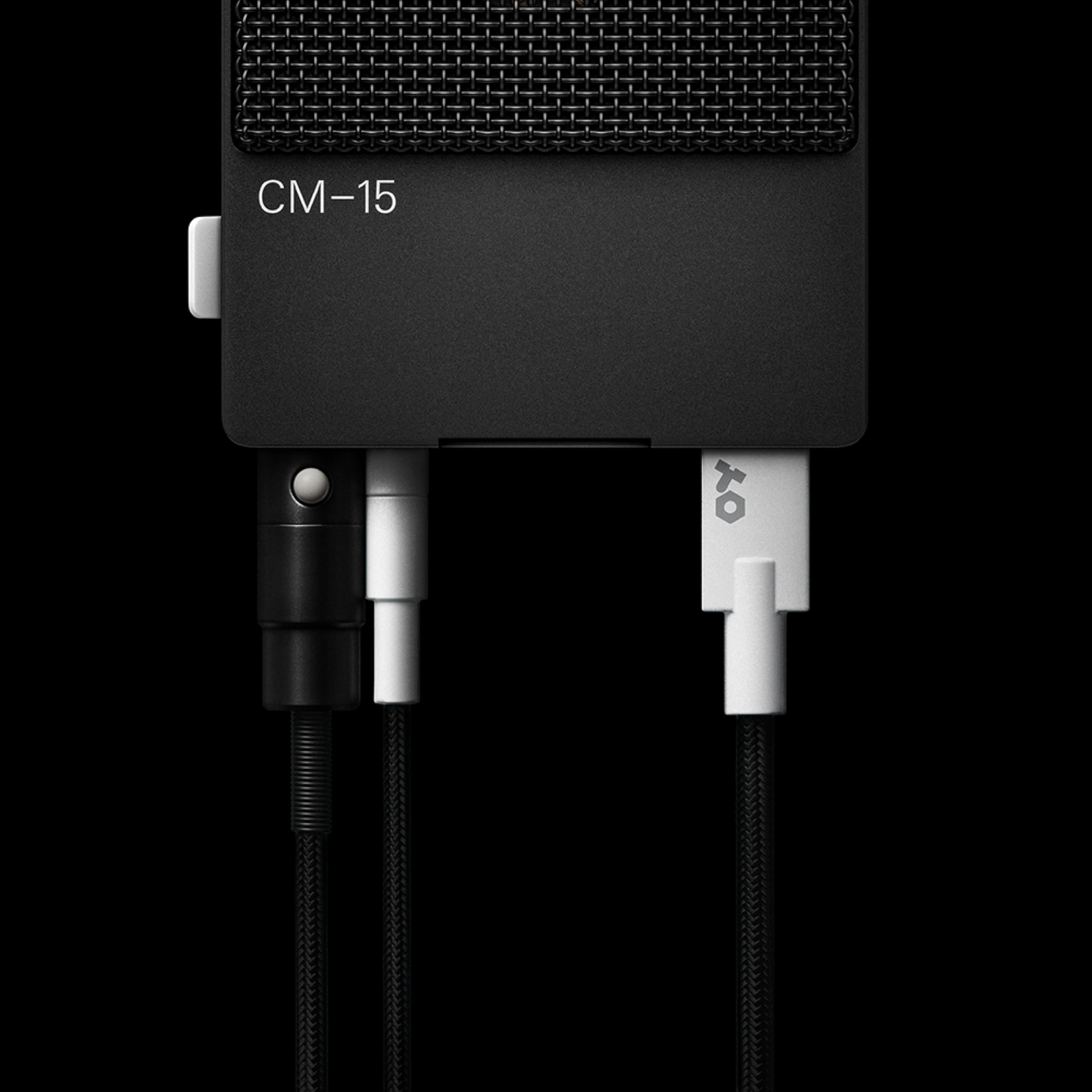 Teenage Engineering CM-15 Tragbares Studio-Kondensatormikrofon mit USB-C Audio und Laden, 3,5 mm Mini Jack Line Out, 48 V Phantom Mini XLR, 10 Stunden wiederaufladbarer Akku und Verstärkungsschalter