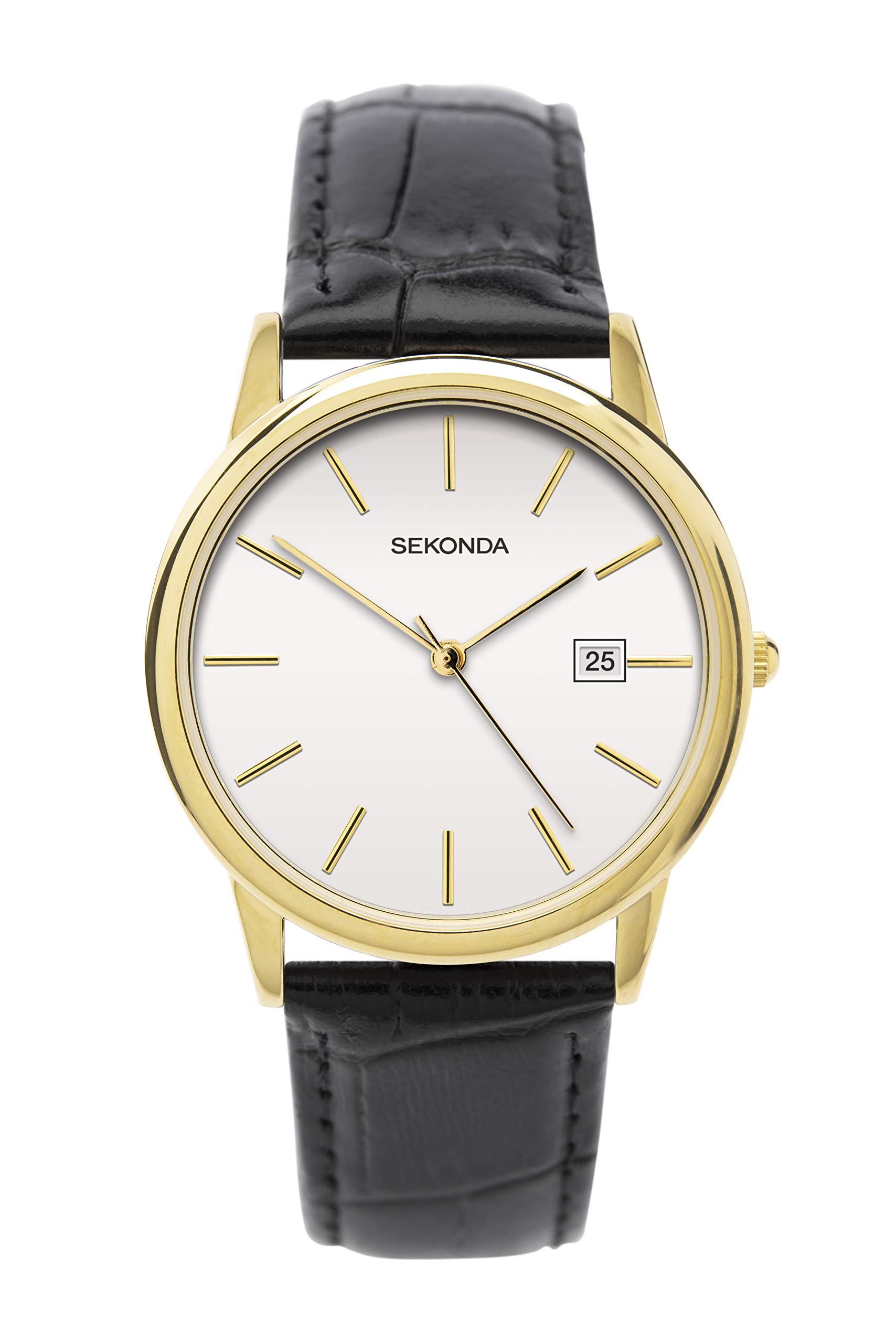 SEKONDA Mens Analogue Classic Quartz Watch with Leather Strap 1718