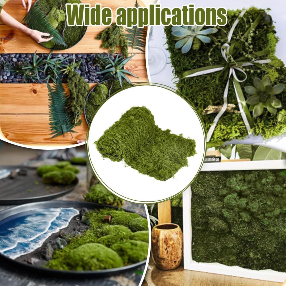 2 Sheets Moss Table Runner for Crafts, 12" x 71" Artificial Moss, Romantic Forest Vibe Entrance Carpet Blanket for Wedding Table Centerpieces Birthday Party Rustic Home Decor