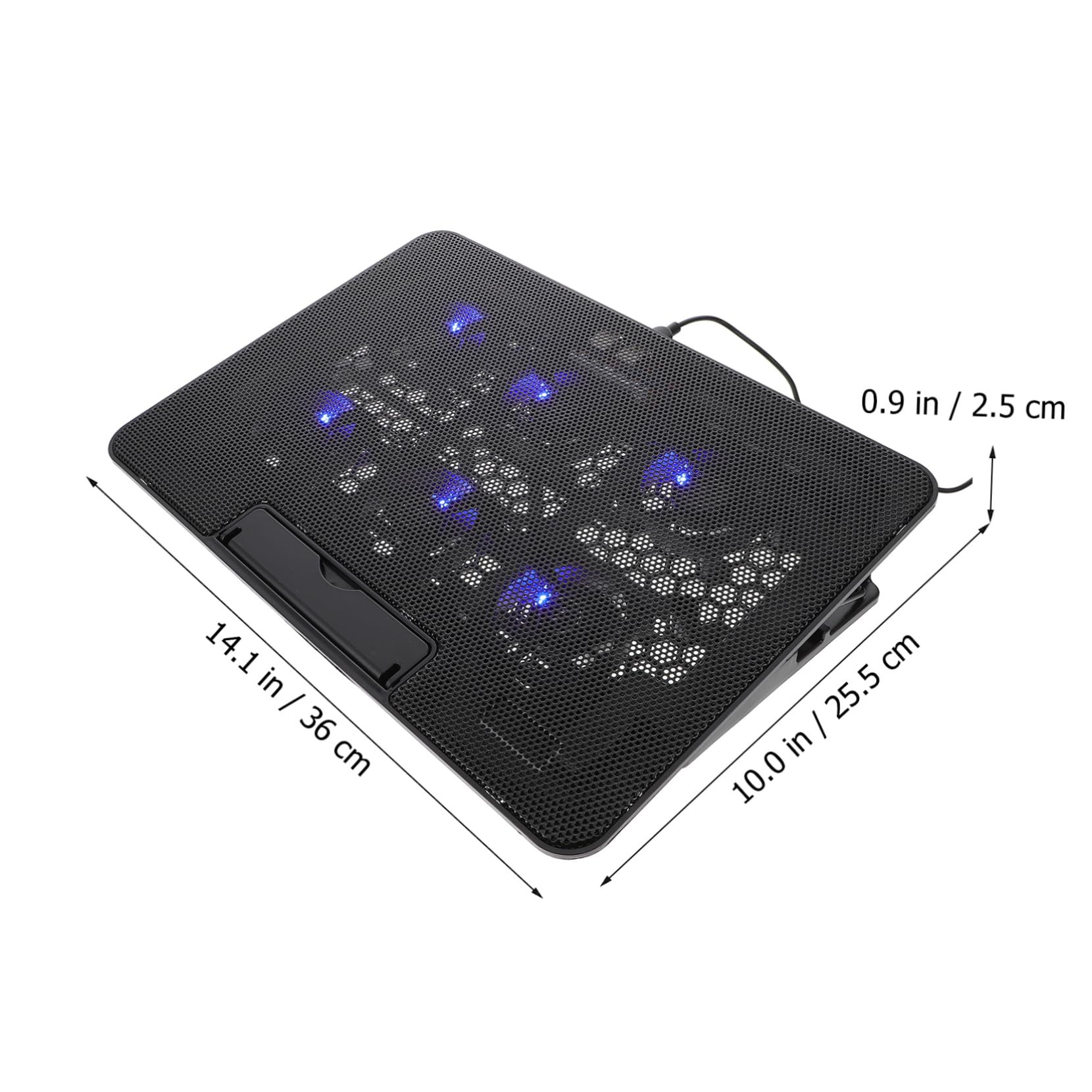 NUOBESTY Laptop Kühlpad für Gaming Laptops Höhenverstellbarer mit Leisen Lüftern Tragbarer Notebook mit USB Stabil Vielseitig für Desktop