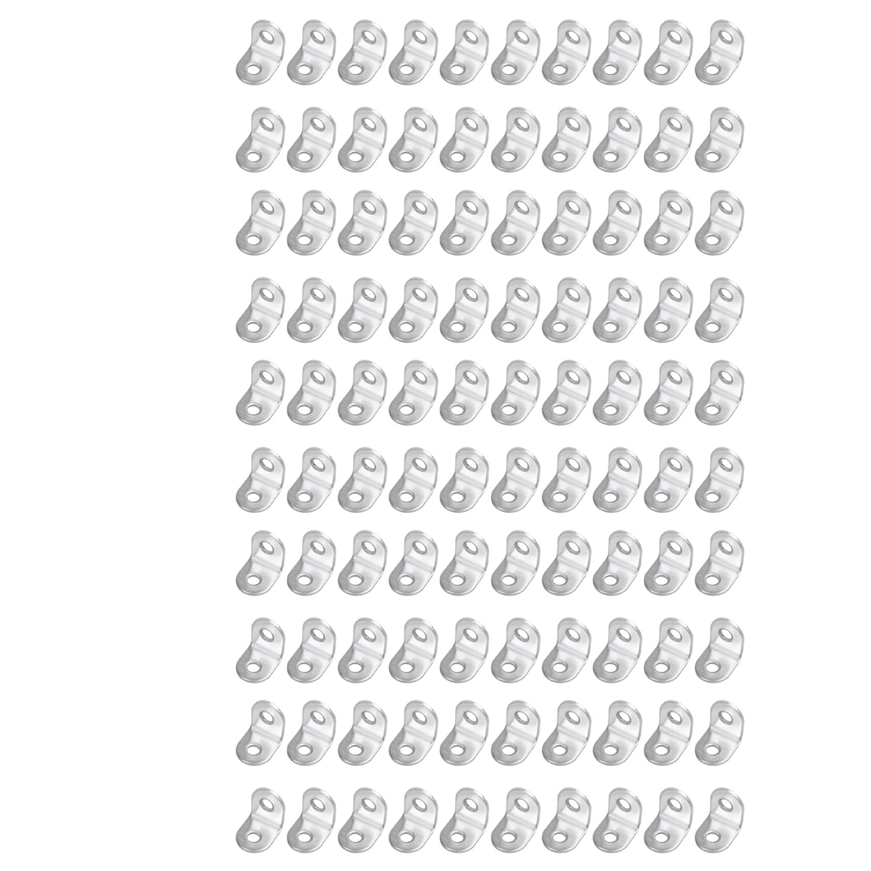Jnchdghwa Silver 100Pcs 20Mm X 20Mm 90 Degree Shelf Support Corner Brace Angle Bracket