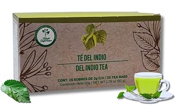 Te del Indio, Tila, Cuasia, Hamula, Cola de caballo Del Indio Tea, Linden, Horse Tail, Quassia 100% Natural, Vegan | 25 Tea Bags| High Supreme