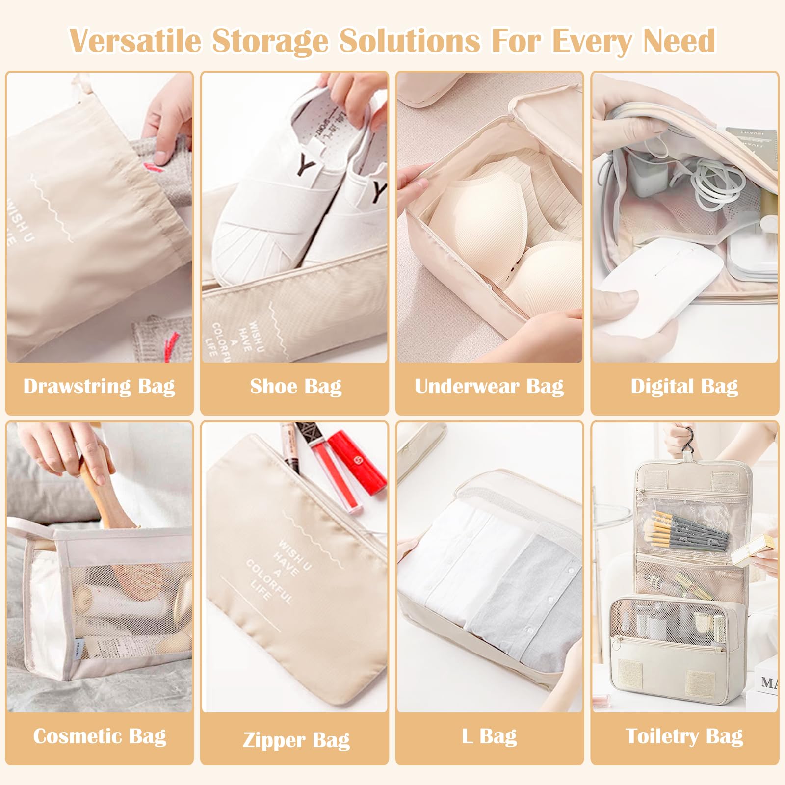 Organisateur De Valise 13 Pièces - Packing Cubes Imperméables Et Résistants - Gain De Place Jusqu'à 60%