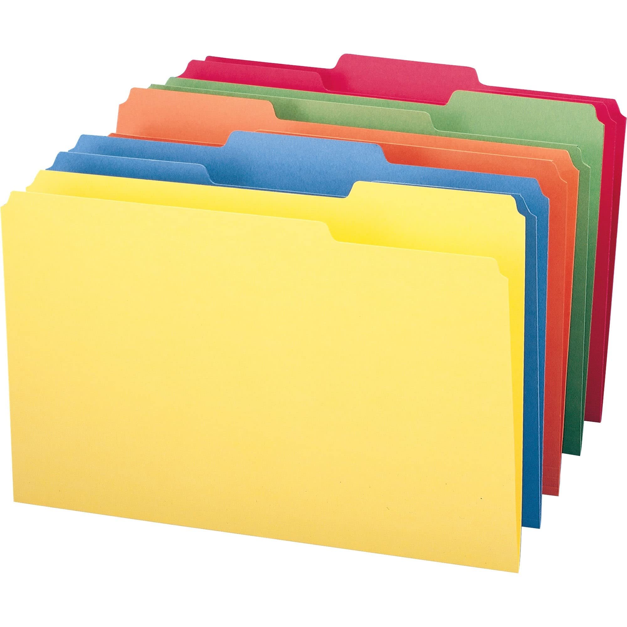 Smead FolderSys 16943 - Carpeta de archivo (1/3, tamaño legal, varios colores, 100 por caja)
