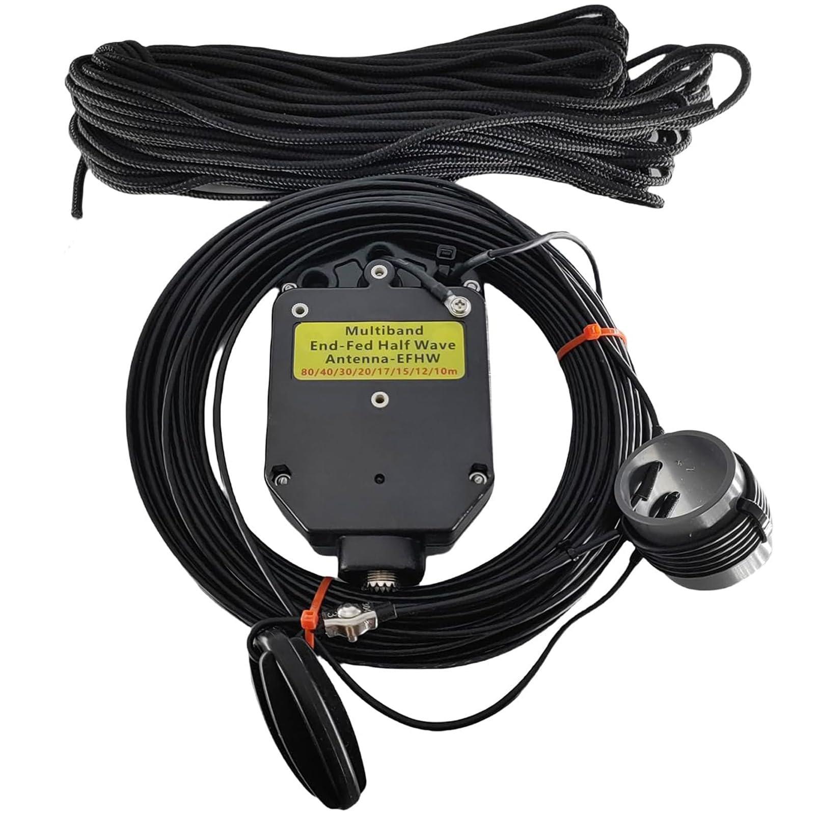 JYR8010-150W Endgepeiltes Halbwellenantenne für Amateurfunk, 150W Kurzwellenantenne, 8-Band 10m 12m 15m 17m 20m 30m 40m 80m Langdrahtantenne, 1:64 Balun ohne Abstimmung