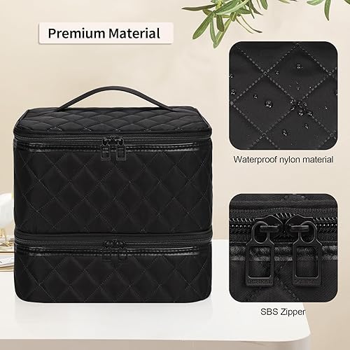 Miniatura 5 de Ethereal Estuche organizador de esmalte de uñas con capacidad para más de 30 botellas (0.5 fl oz0.5 onzas líquidas), lámpara de uñas, bolsa de viaje