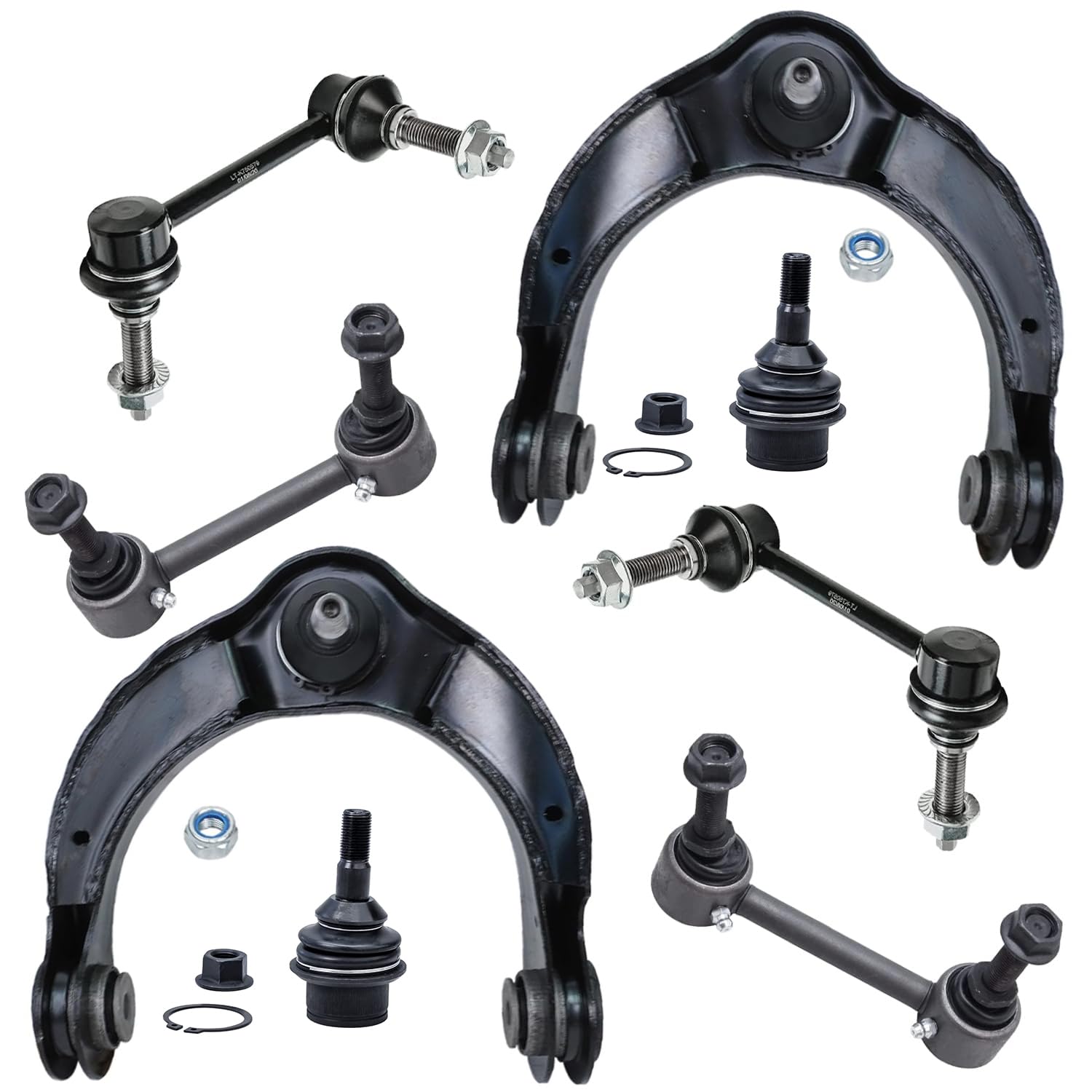 Detroit Axle - 8pc Front End Suspension Kit for Jeep 2011-2015 Grand Cherokee Dodge Durango, 2 Upper Control Arms w/Ball Joints, 2 Lower Ball Joints, 4 Front Rear Sway Bars Replacement
