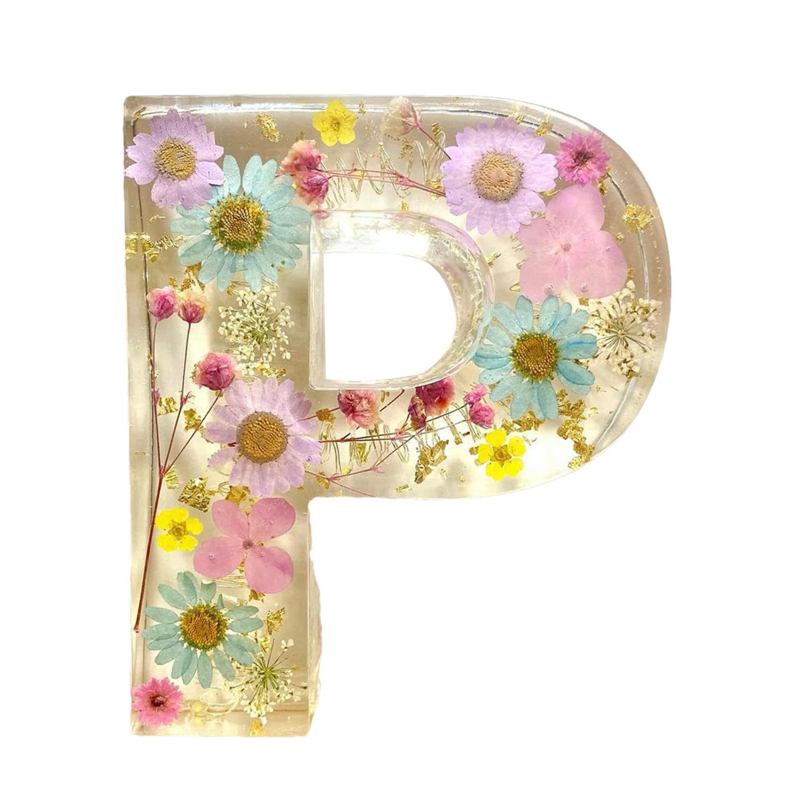 Floral Resin Alphabet Night Light, Floral Resin Night Light, Dried Flower Led Lamp, LED Resin Flower Lamp, Alphabet Floral Night Light, Alphabet LED Letter Light, Creative Table Light Night Lamp