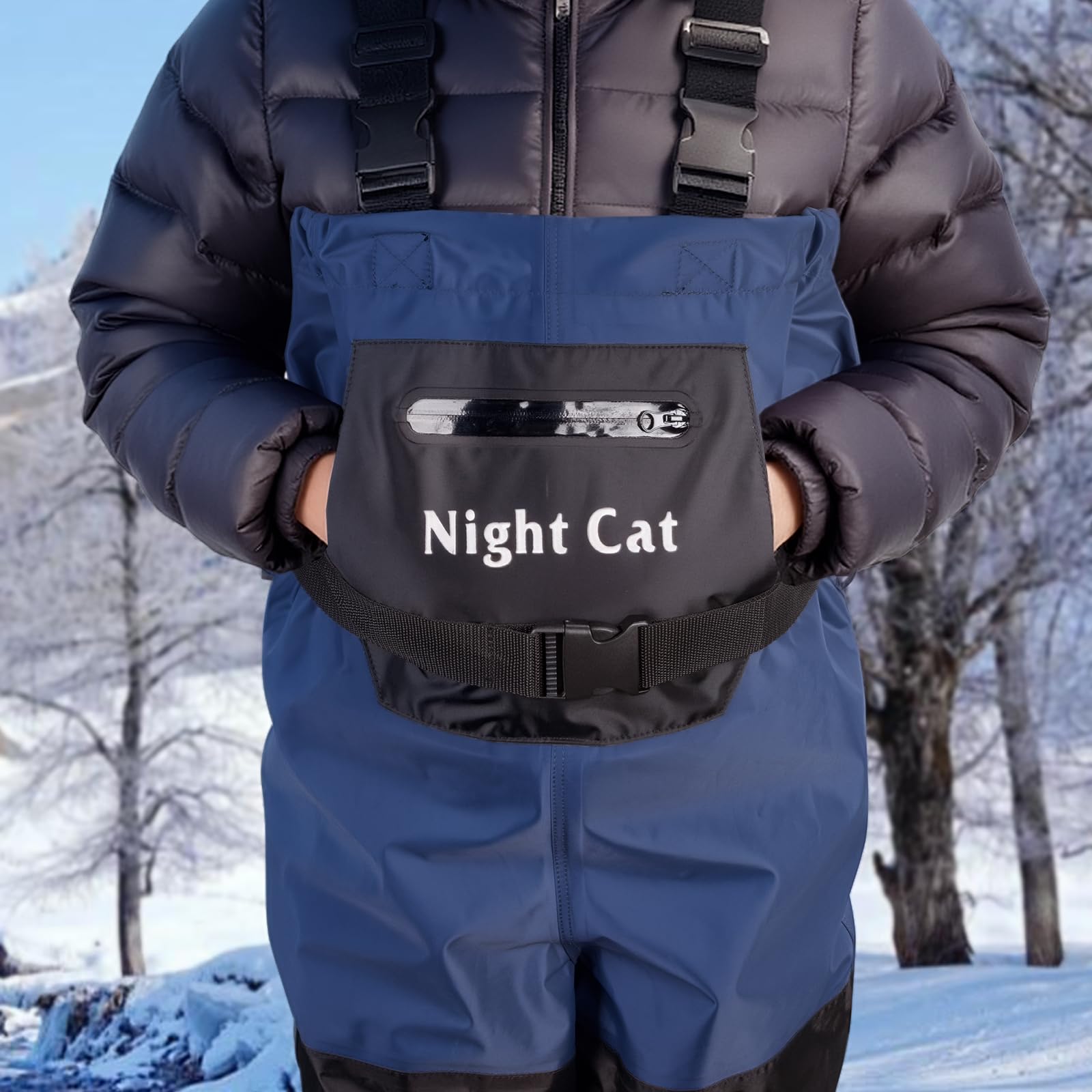 Night Cat Waders Pêche Homme: Cuissardes Peche Femme Imperméable Respirant avec PVC Bottes