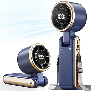 Bearwind Portable Handheld Turbo Fan - 5 Gear High Speed 4000mAh Rechargeable Mini Personal Hand Fan Blow Cold Air, Batter Price In India
