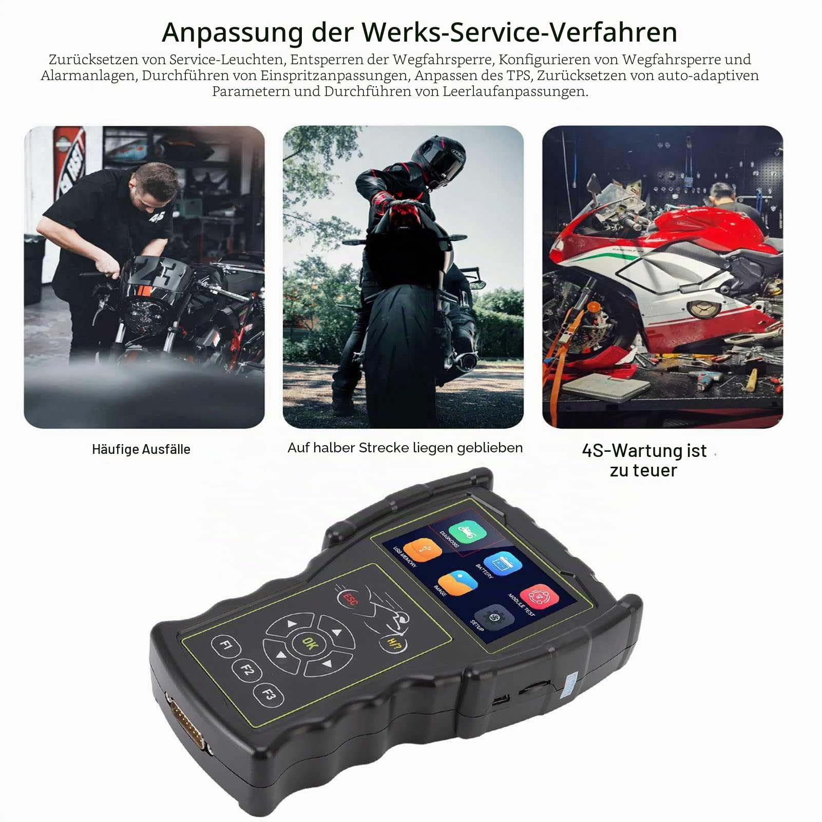 M100 Pro Motorcycle Scanner – Hochleistungs-OBD-Diagnosegerät für Motorräder | Fehlercode-Leser, Multifunktions-Scan-Tool für SYM, & mehr