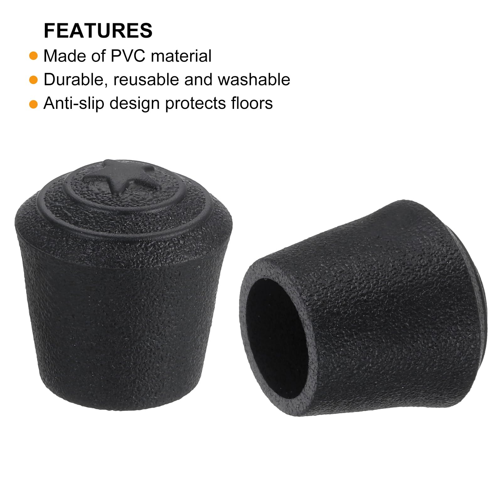 QUARKZMAN 36 Coperture Per Piedini Sedie – PVC 16 Mm, Antiscivolo, Grigio, Per Mobili E Pavimenti