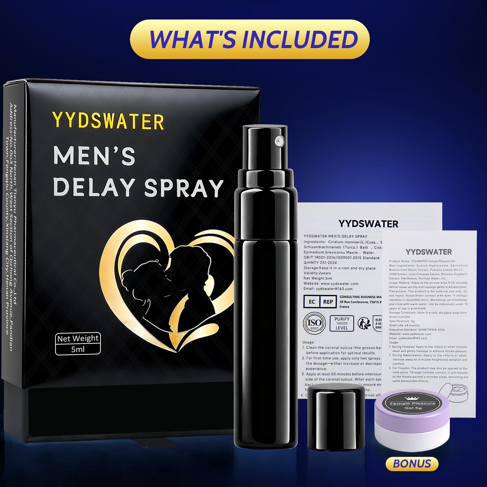 Spray Retardante para Hombre - Alarga la Duración, Sensación Natural - Con Extractos Botánicos, Sin Adormecer - Para Uso Externo - 5 ml