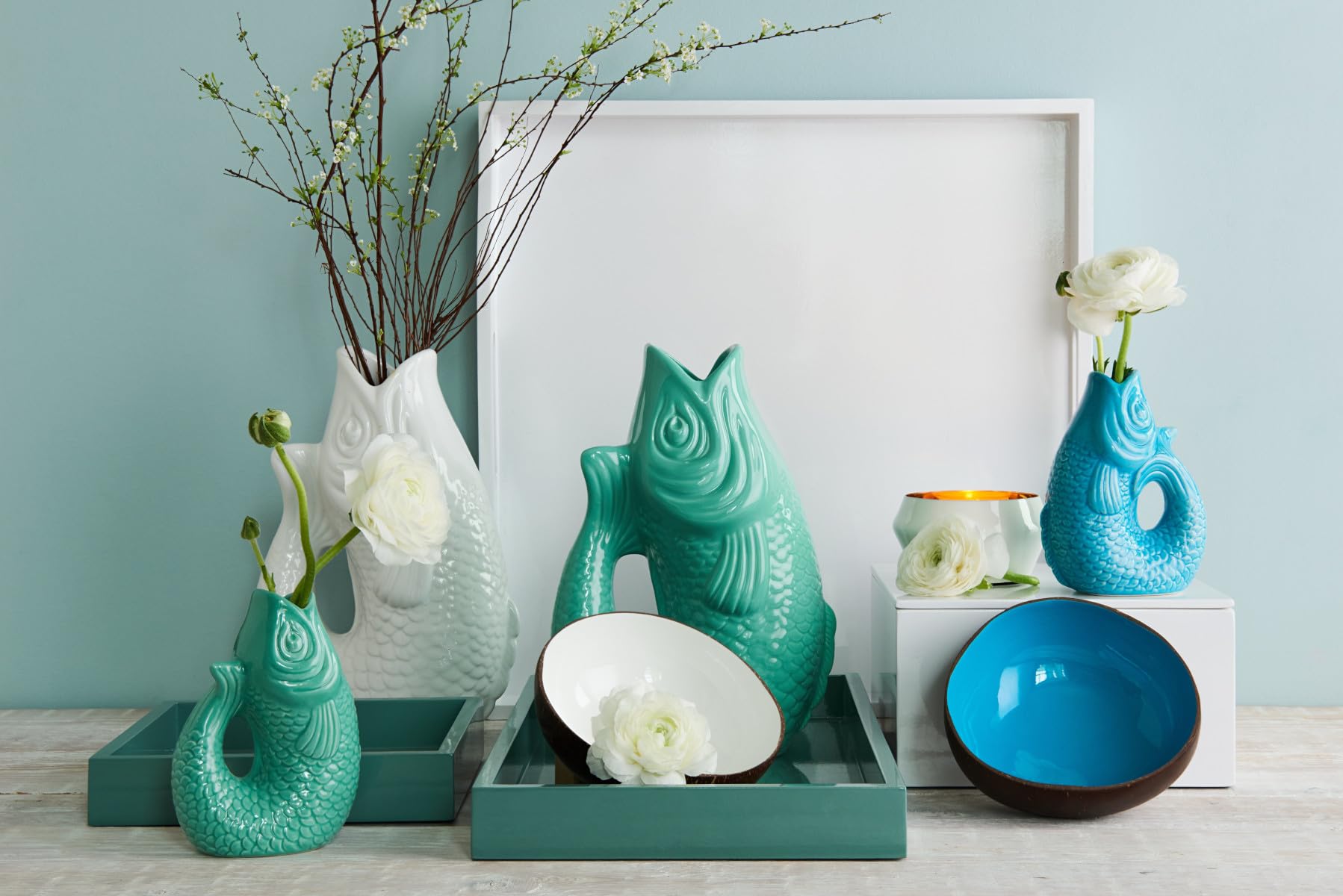 Gift Company Vase Monsieur Carafon S, decorative vase in fish
