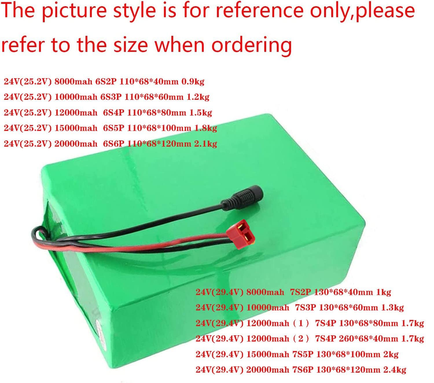 Amazon | 25.2V 電動自転車バッテリー 8AH 10Ah 12AH 15AH 20AH 29.4V