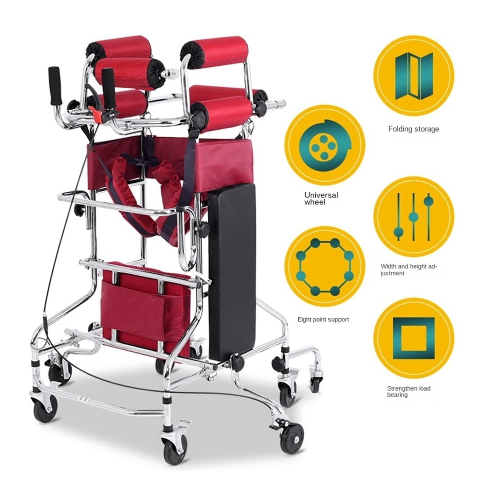 Urządzenie rehabilitacyjne 8 Kółek Walker Assist Urządzenie Do Rehabilitacji Chodzenia Chodziki Anty-do Tyłu Rollover Półka Narzędzie Osoby W Podeszłym Wieku Udar Hemiplegia Walker Rękawice robota z k