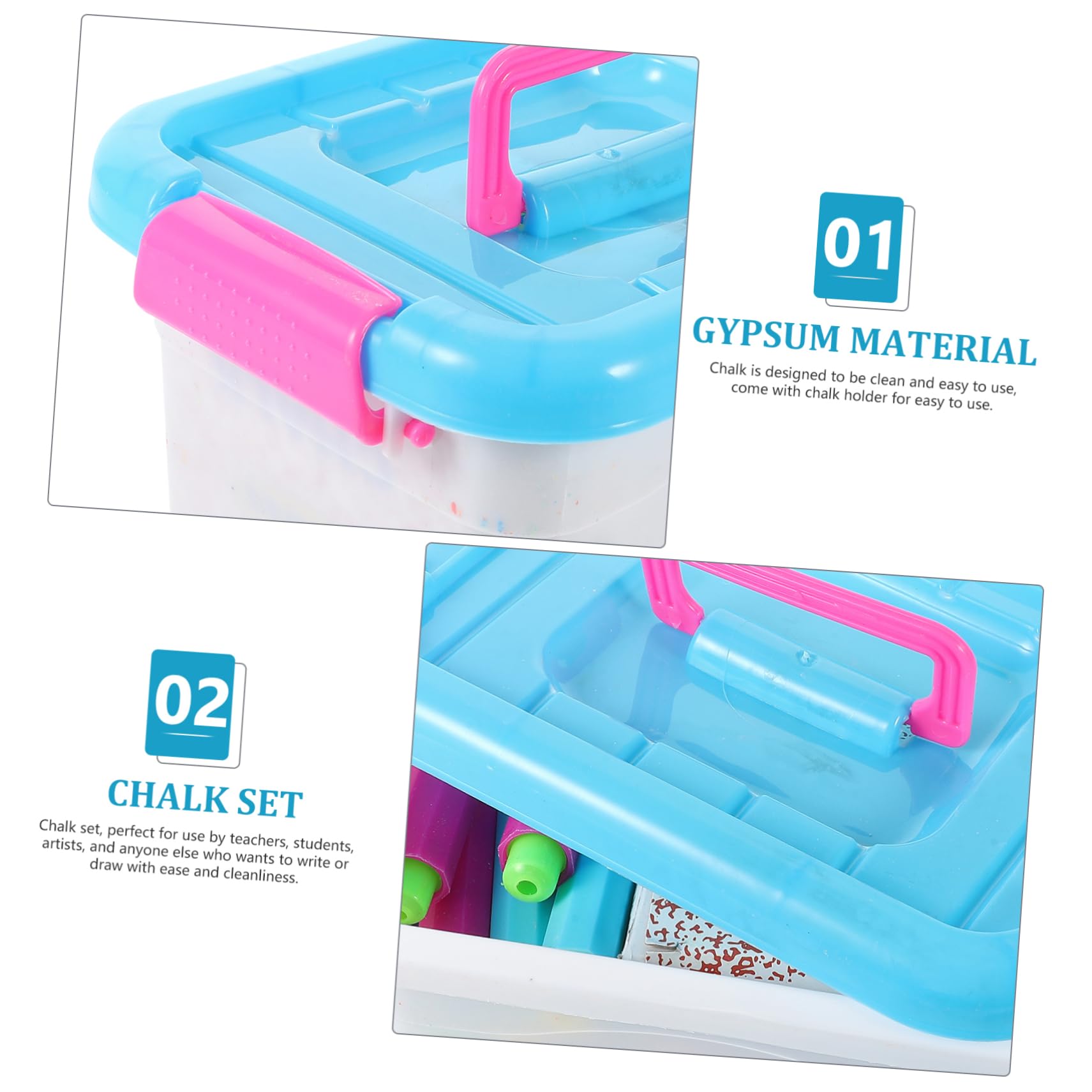 BESTonZON 2 Set Lavagna per primo di consiglio scolastico lavagne per lavagnette cancellabili gadget scuola gessetti gesso dell'insegnante per l'aula gesso per lavagna