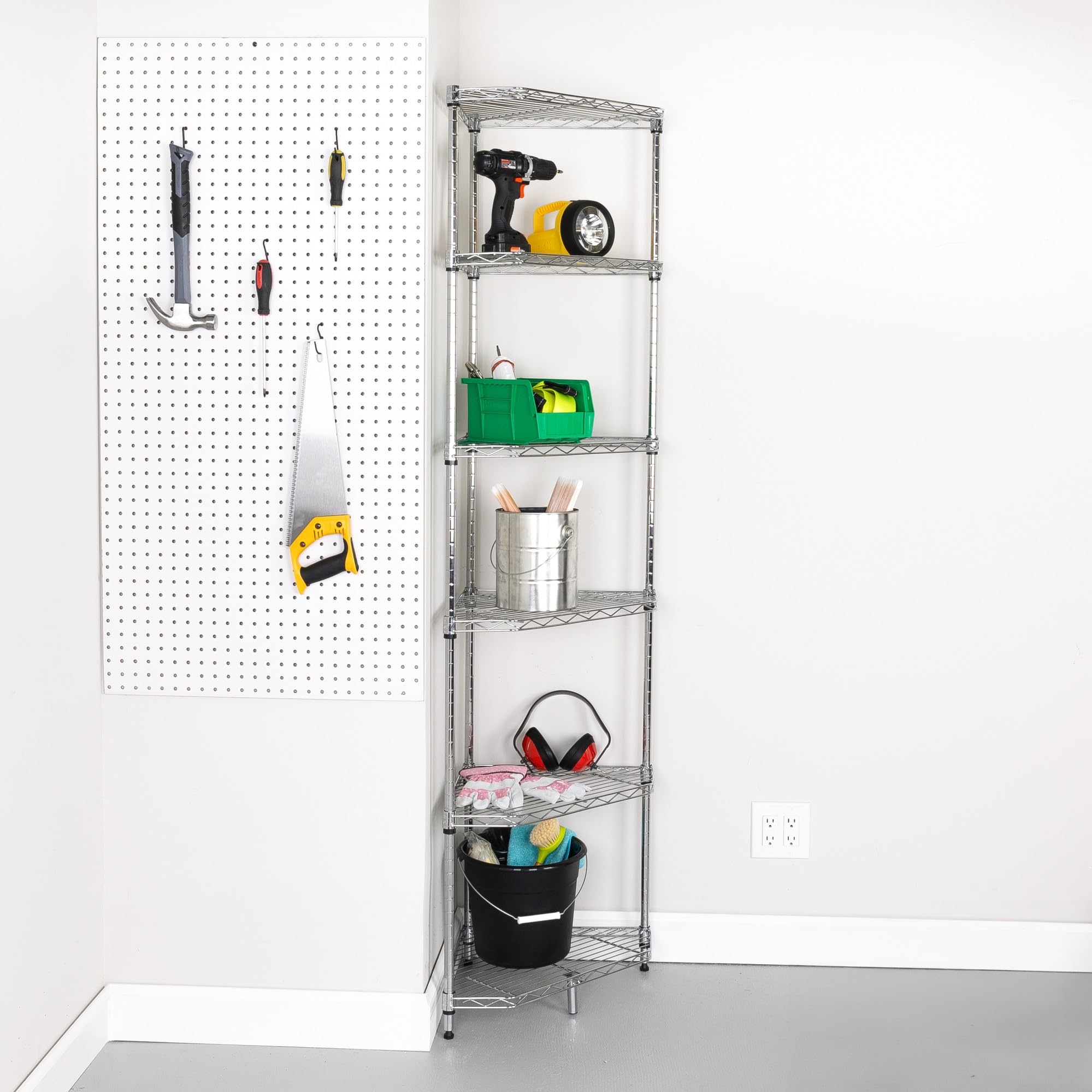 Amazon.com: Honey-Can Do 6-Tier Compact Triangle Corner Shelf