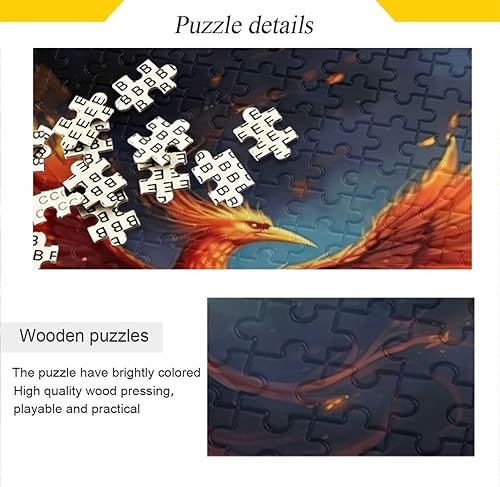 Miniatura 2 de xigua Fire Phoenix Puzzle 1000 piezas - Rompecabezas de madera para juegos familiares - Adecuado para adolescentes y adultos