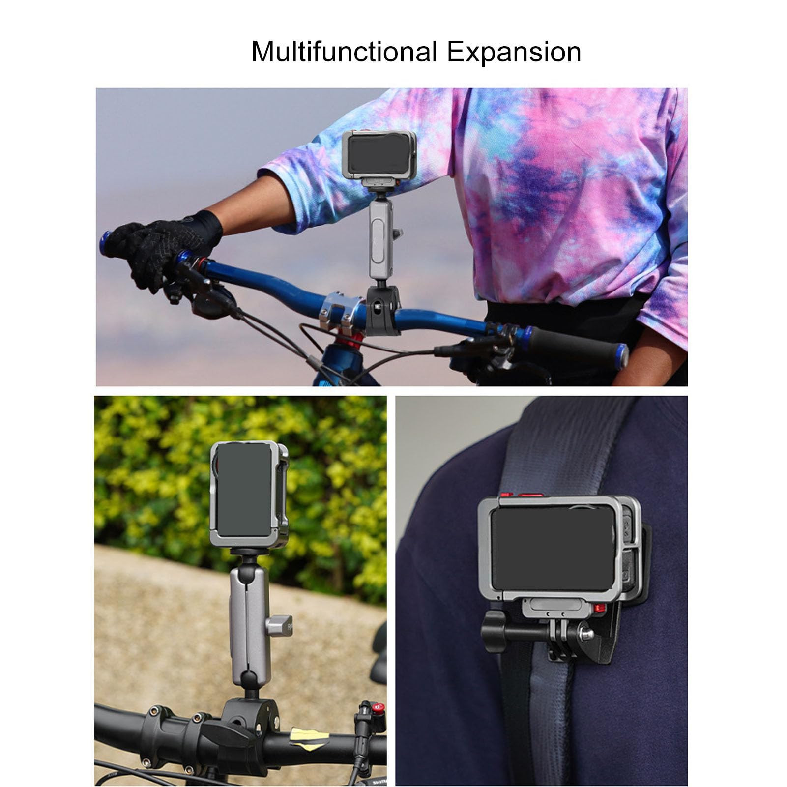 Jaula de Cámara de Aleación de Aluminio para Cámara Action 4 3 5 Pro con Soporte de Zapata Fría, Marco Protector Liviano y Resistente para Fotografía de Video Flexible